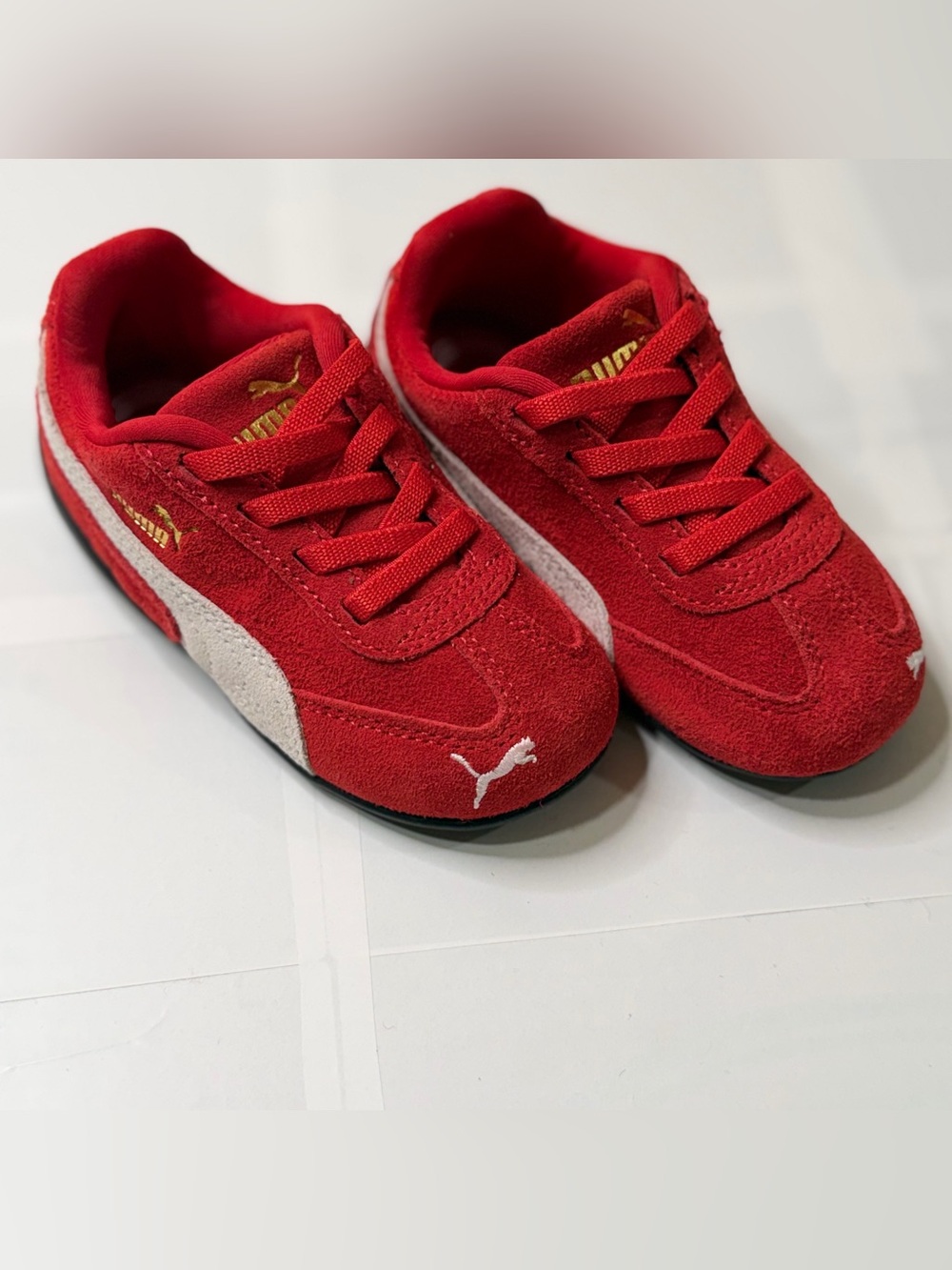 Size 7C PUMA Speedcat OG Toddler For All Time Red White 401700-02 Sneakers!